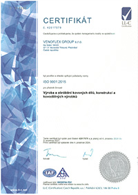 Certifikát ISO 9001